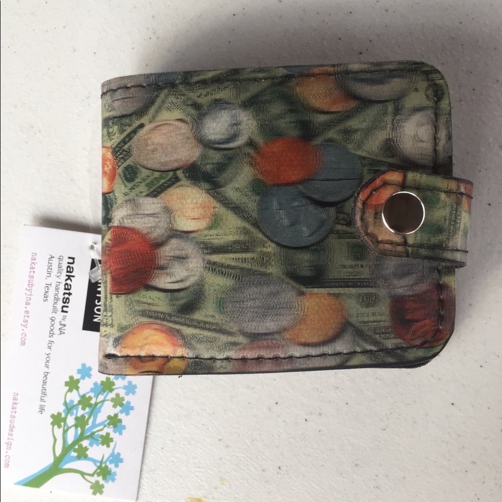 3D lenticular vinyl money coin billfold wallet
